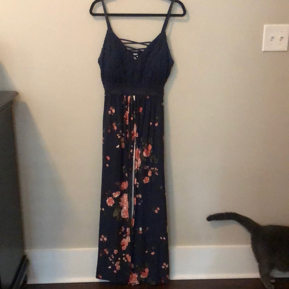 Flower dress with shorts under